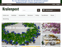 Tablet Screenshot of kralenpost.nl